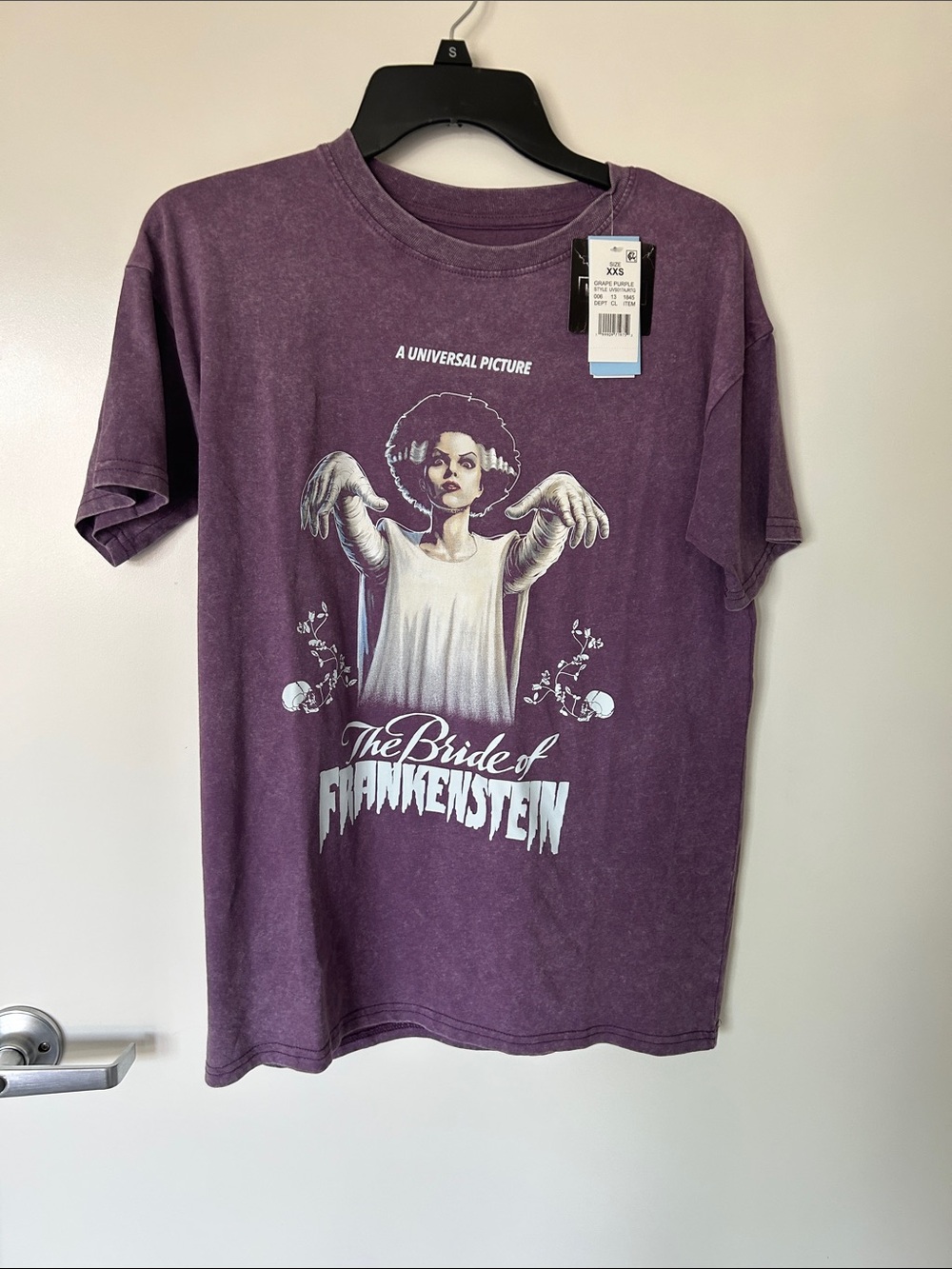 The Bride of Frankenstein Graphic Tee - Purple